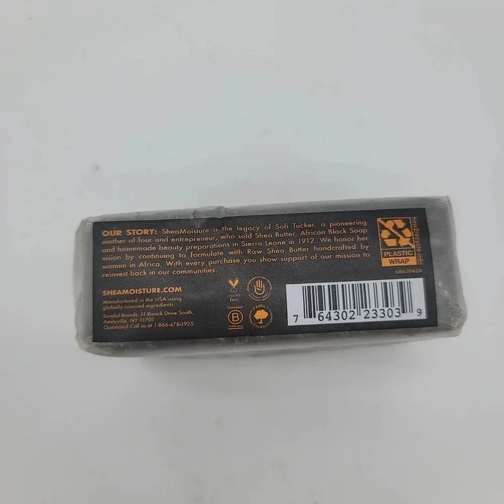 Shea Moisture African Black Soap Oats Aloe Vitamin E For Troubled, Dry Skin 8oz